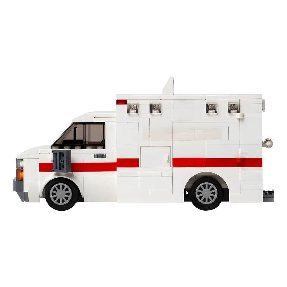MOC Ambulance Modular Building Blocks Full Interior Doctor Nurse Building Bricks MOC - ToylandEU