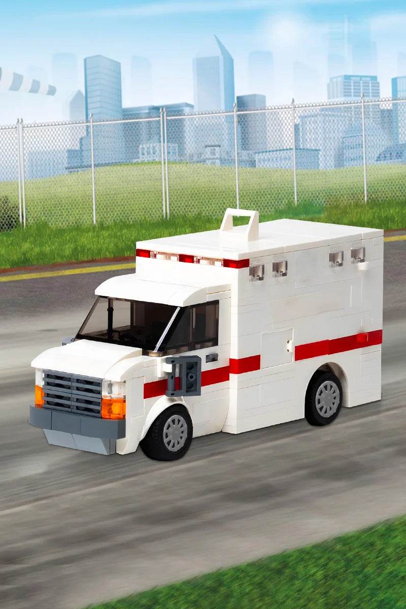 MOC Ambulance Modular Building Blocks Full Interior Doctor Nurse Building Bricks MOC - ToylandEU
