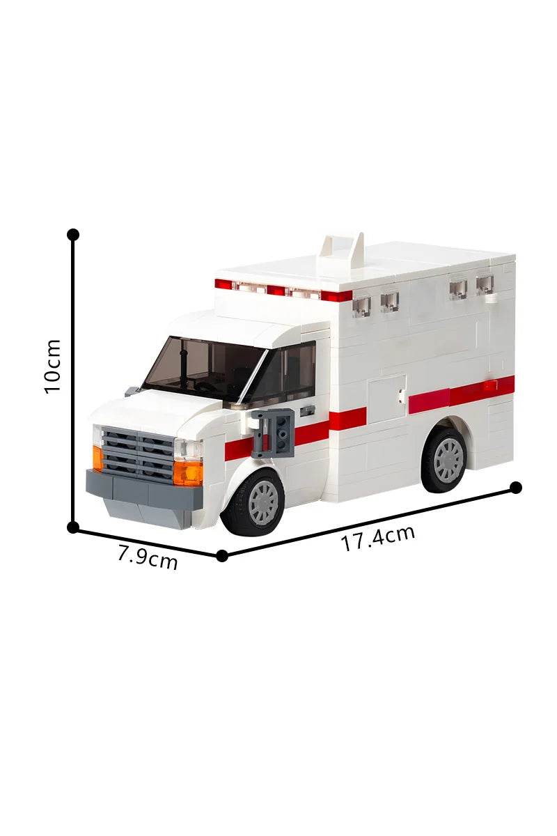 MOC Ambulance Modular Building Blocks Full Interior Doctor Nurse Building Bricks MOC - ToylandEU