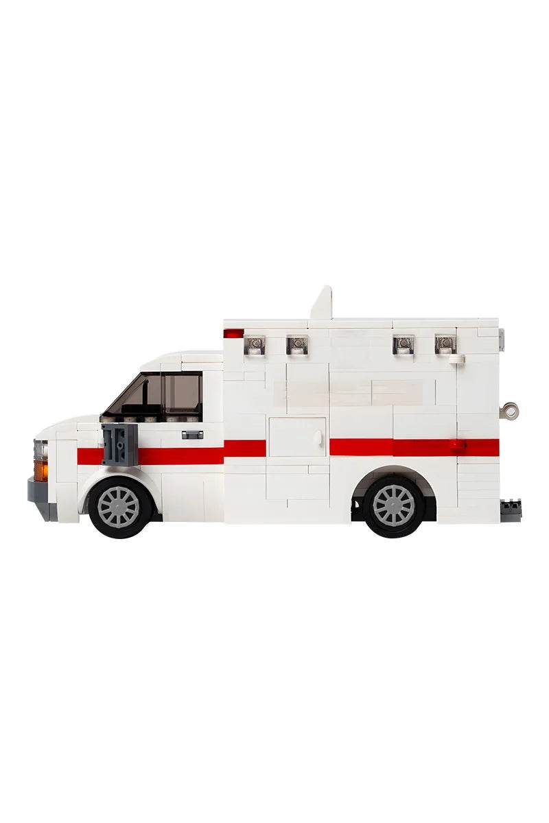 MOC Ambulance Modular Building Blocks Full Interior Doctor Nurse Building Bricks MOC - ToylandEU