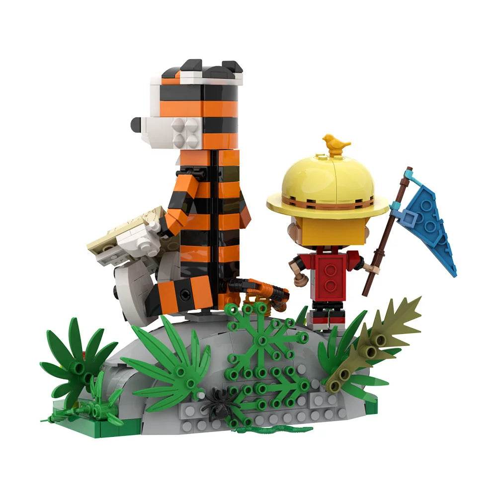 MOC Animation Doll Calvined and Hobbes Brick Building Bricks MOC Gift - ToylandEU