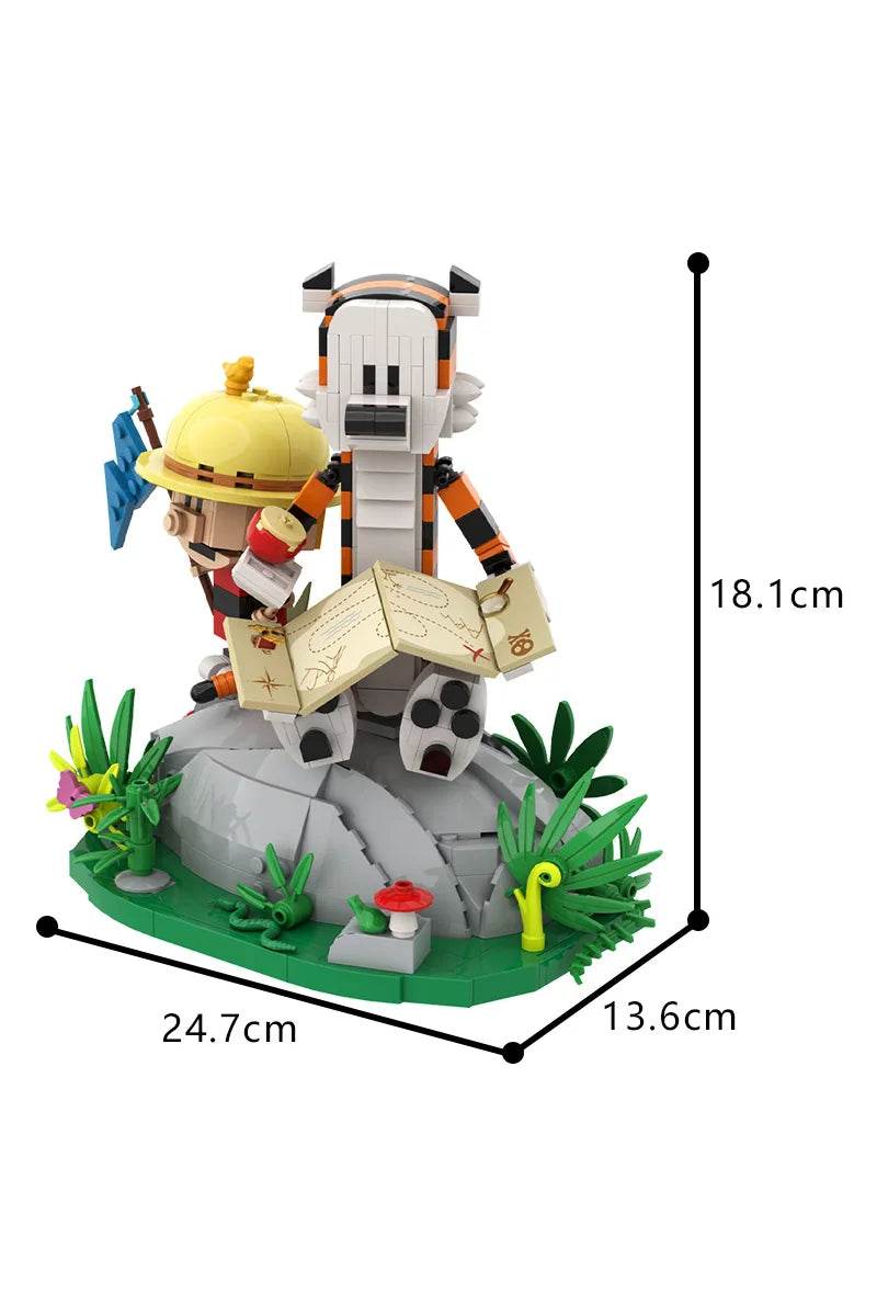 MOC Animation Doll Calvined and Hobbes Brick Building Bricks MOC Gift - ToylandEU