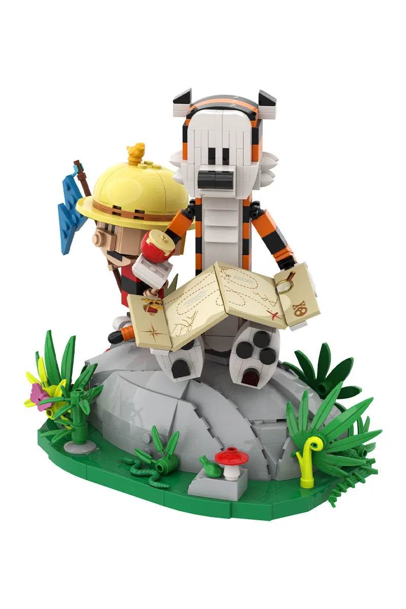 MOC Animation Doll Calvined and Hobbes Brick Building Bricks MOC Gift - ToylandEU