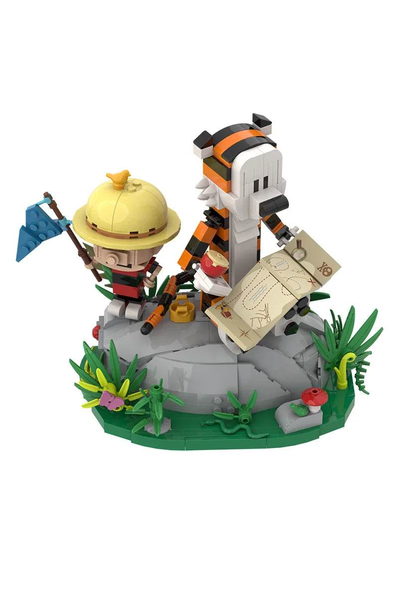 MOC Animation Doll Calvined and Hobbes Brick Building Bricks MOC Gift - ToylandEU