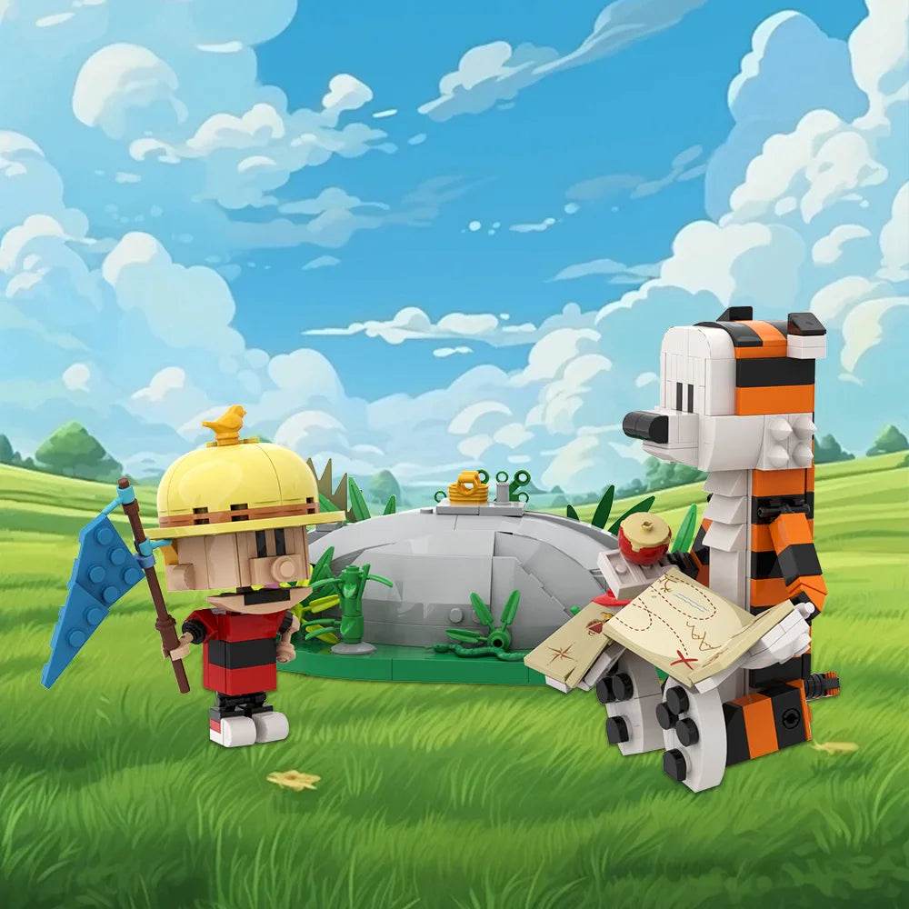 MOC Animation Doll Calvined and Hobbes Building Blocks Toy - ToylandEU
