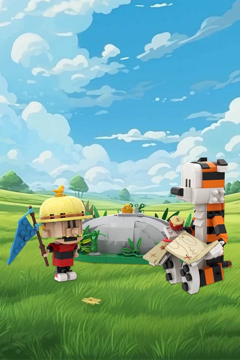 MOC Animation Doll Calvined and Hobbes Building Blocks Toy - ToylandEU