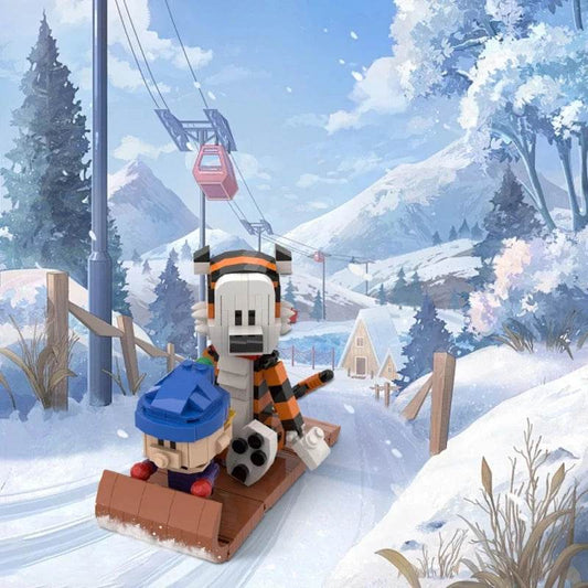 MOC Animation Doll Calvined and Hobbes Mini Action Building Bricks MOC - ToylandEU