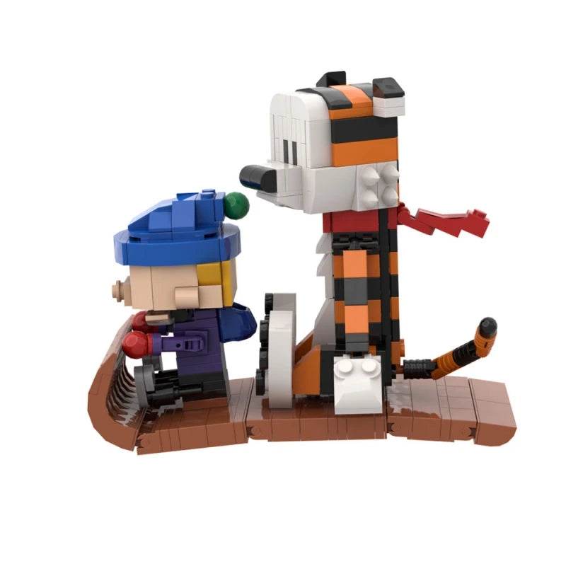 MOC Animation Doll Calvined and Hobbes Mini Action Building Bricks MOC - ToylandEU
