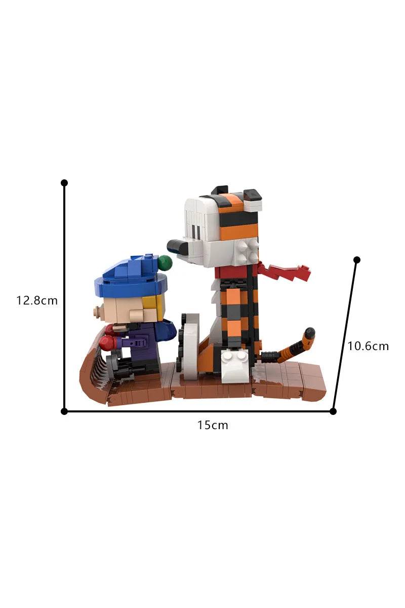 MOC Animation Doll Calvined and Hobbes Mini Action Building Bricks MOC - ToylandEU