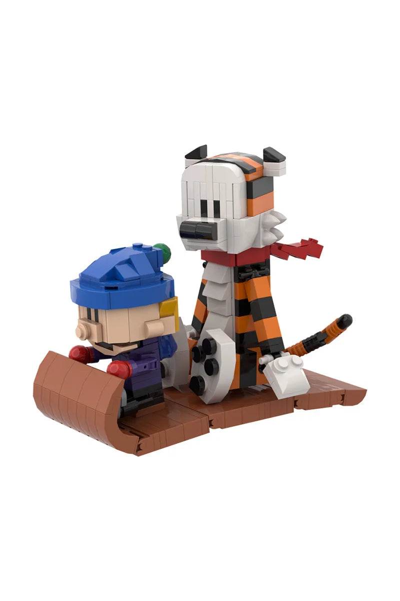 MOC Animation Doll Calvined and Hobbes Mini Action Building Bricks MOC - ToylandEU
