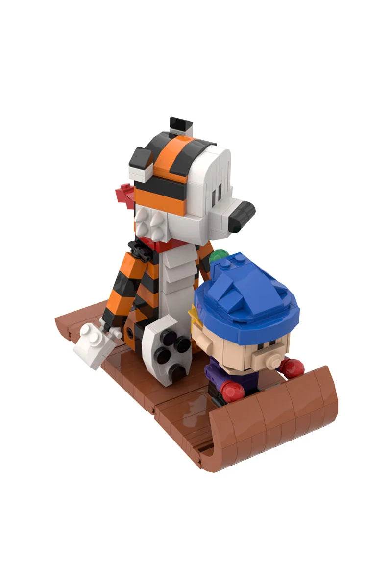 MOC Animation Doll Calvined and Hobbes Mini Action Building Bricks MOC - ToylandEU
