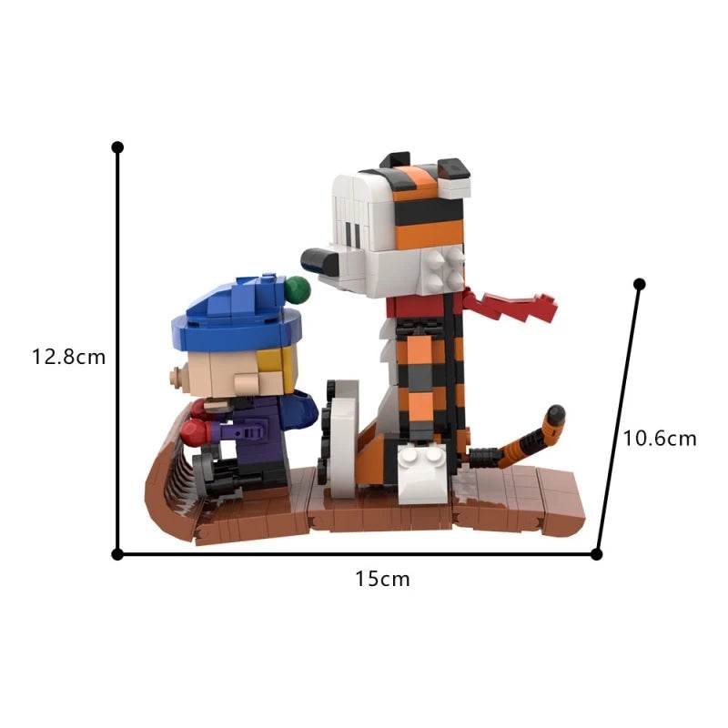 MOC Animation Doll Calvined and Hobbes Mini Action Building Bricks MOC - ToylandEU