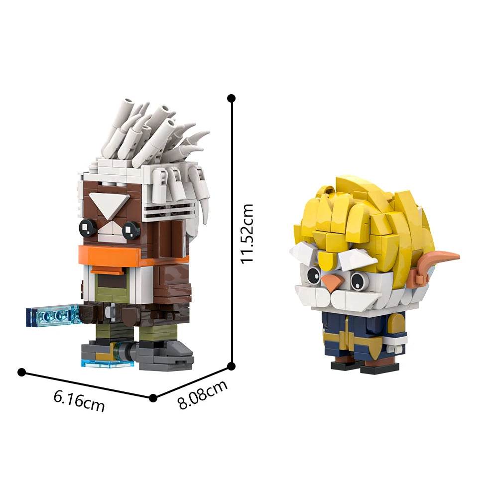 MOC Anime Arcanes Figure BrickheadZ Jayce Caitlyn Jinx Vi Gift Building Bricks MOC - ToylandEU