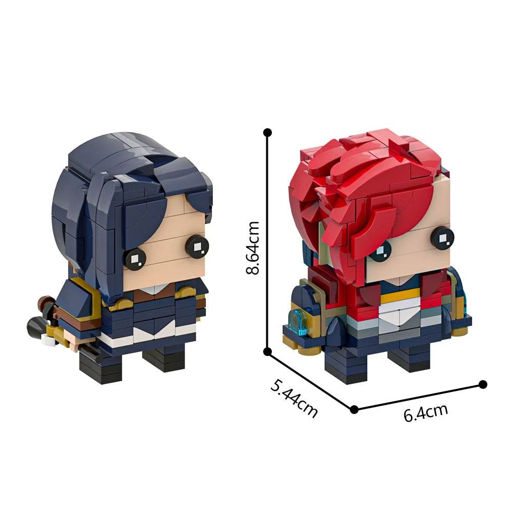 MOC Anime Arcanes Figure BrickheadZ Jayce Caitlyn Jinx Vi Gift Building Bricks MOC - ToylandEU