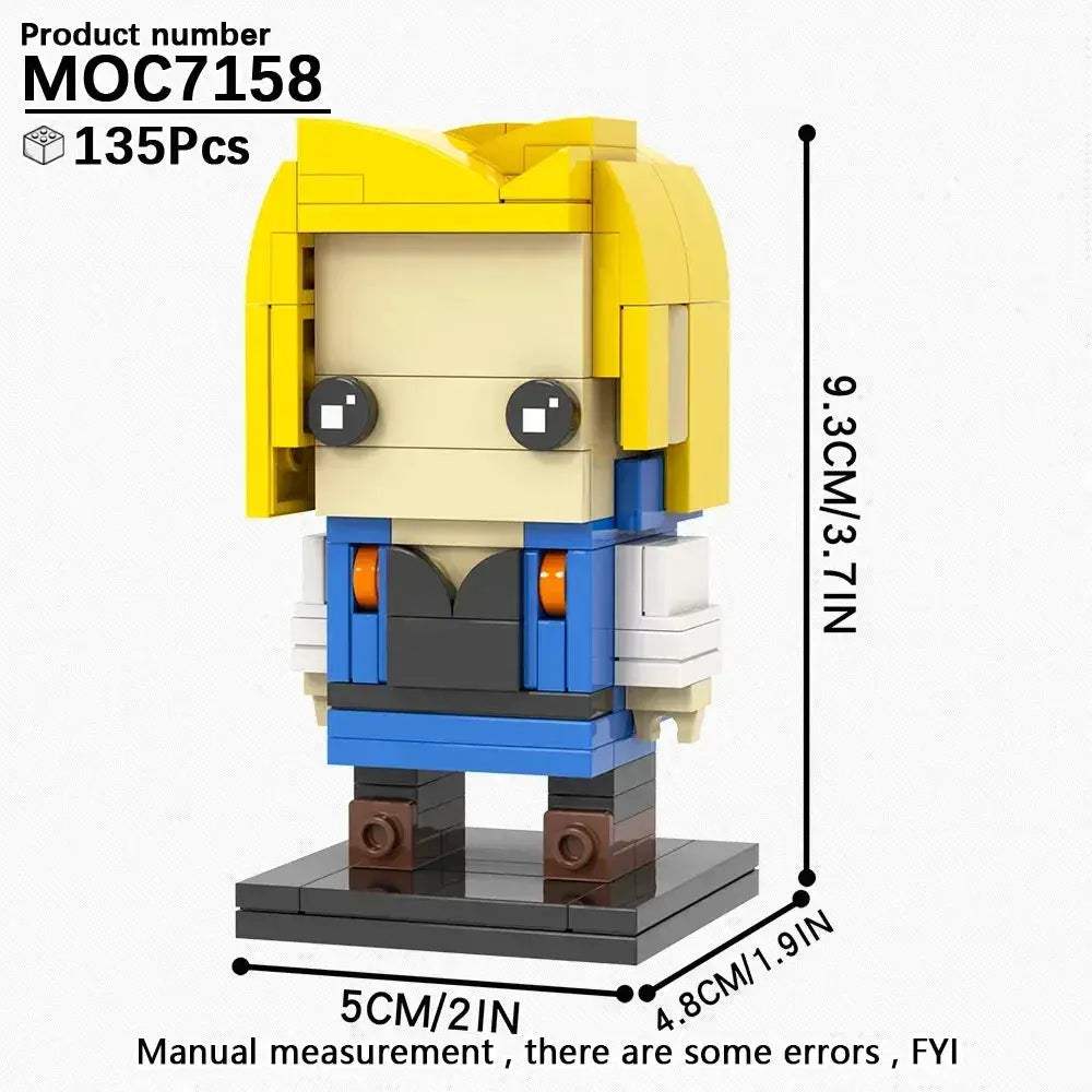 Anime BrickHeadz Dragon Diorama Building Blocks Kit Educational - ToylandEU
