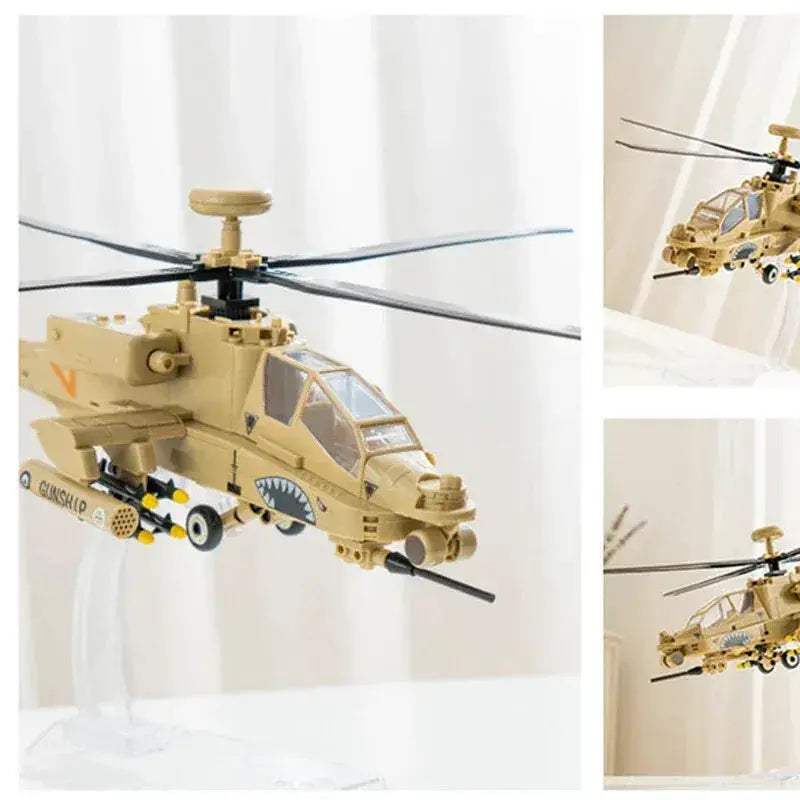 MOC MOC Apache Helicopter Building Blocks Set Lego Compatible - ToylandEU