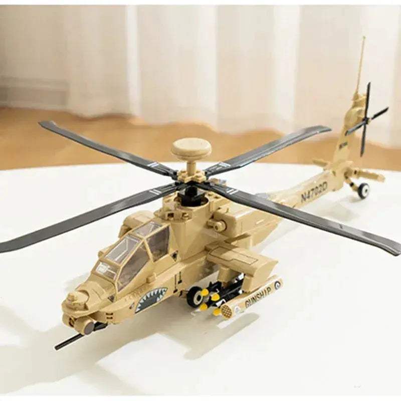 MOC MOC Apache Helicopter Building Blocks Set Lego Compatible - ToylandEU
