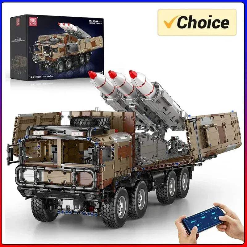 MOC App Enabled Remote Control Military Building Blocks Vehicle Desert - ToylandEU