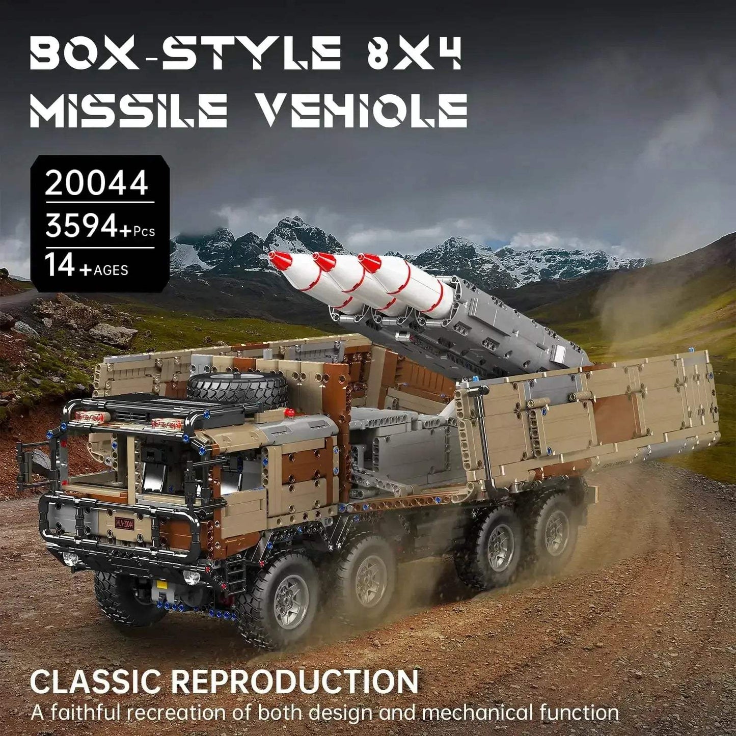 MOC App Enabled Remote Control Military Building Blocks Vehicle Desert - ToylandEU
