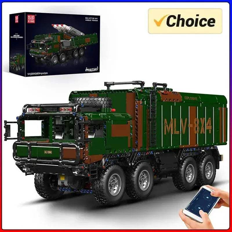 MOC App Enabled Remote Control Military Building Blocks Vehicle Desert - ToylandEU