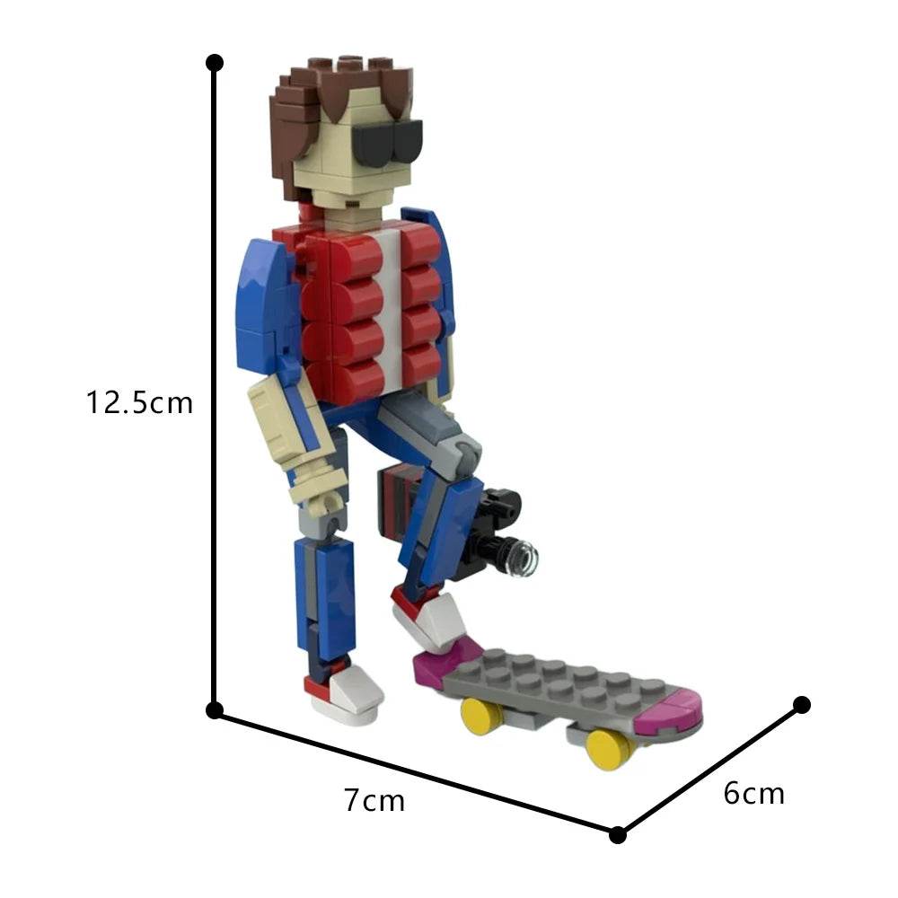 MOC Backed To The Future Action Figure Model Building Blocks Building Bricks MOC - ToylandEU