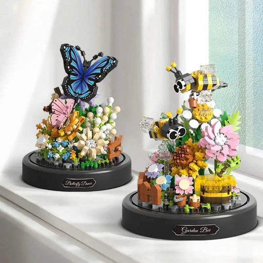  MOC Bee Butterfly Flower Bonsai Building Blocks Insect Plant Toy -  ToylandEU™