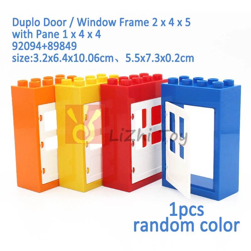 MOC Big Size Building Blocks Bricks Slope Windows Door Toys - ToylandEU