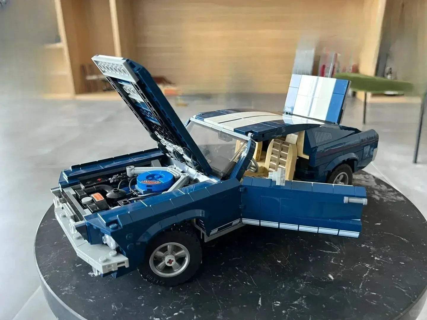 Blue White MOC Car Model Building Blocks For Home Decor - ToylandEU
