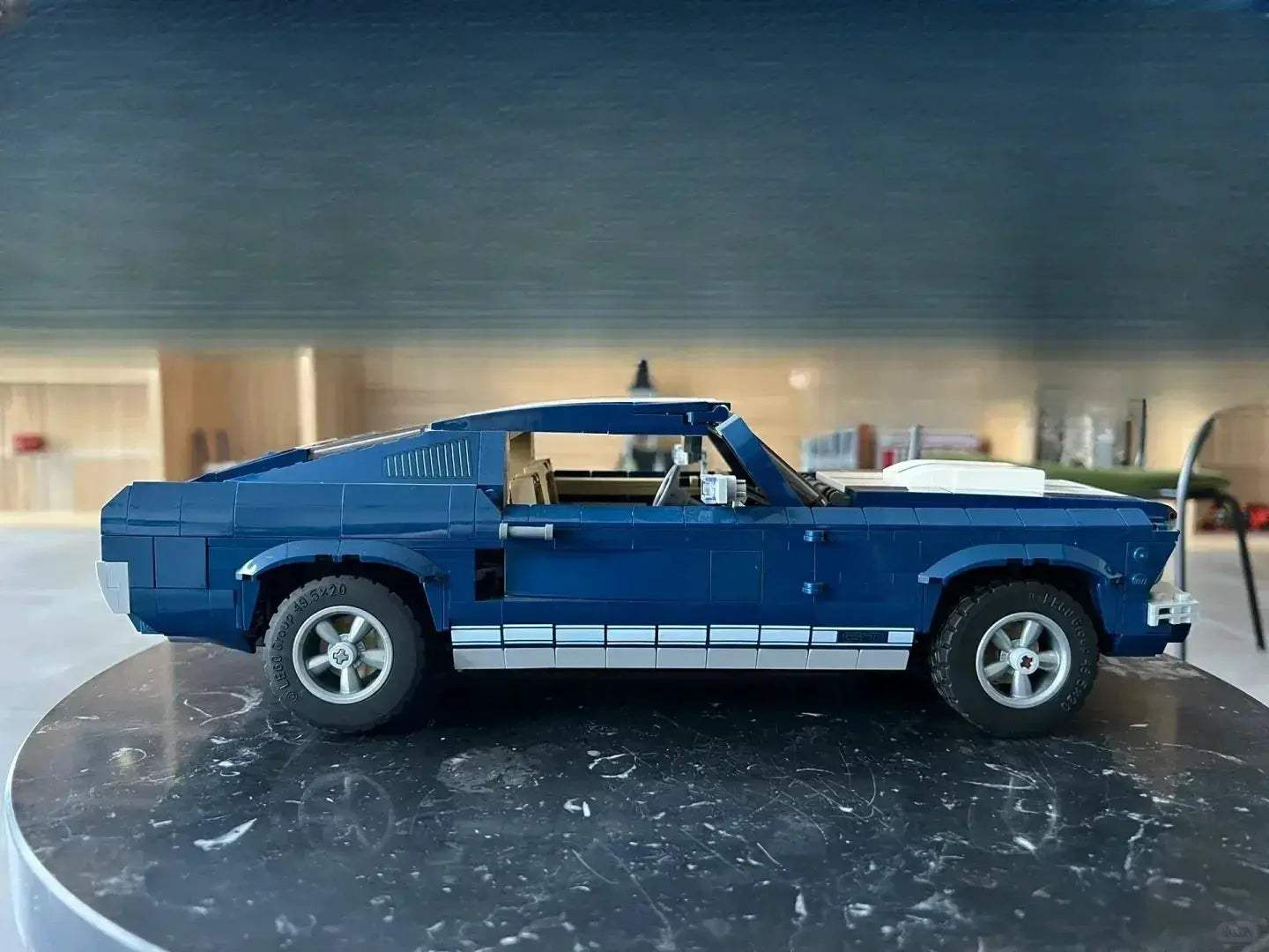 Blue White MOC Car Model Building Blocks For Home Decor - ToylandEU