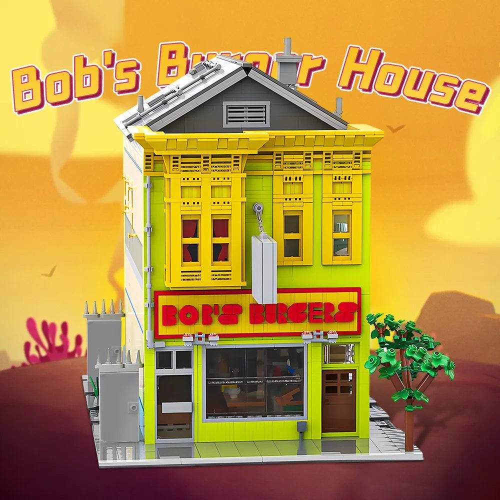MOC Bob's Burgers House Model Building Blocks Creative Building Bricks MOC - ToylandEU
