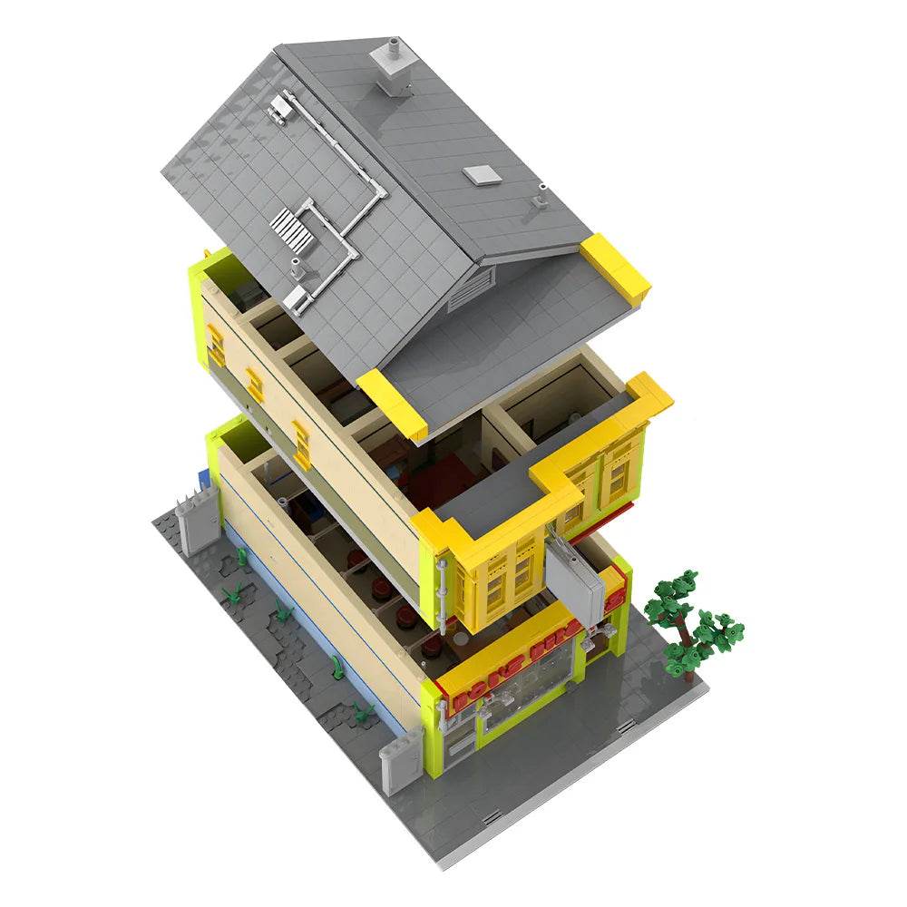 MOC Bob's Burgers House Model Building Blocks Creative Building Bricks MOC - ToylandEU