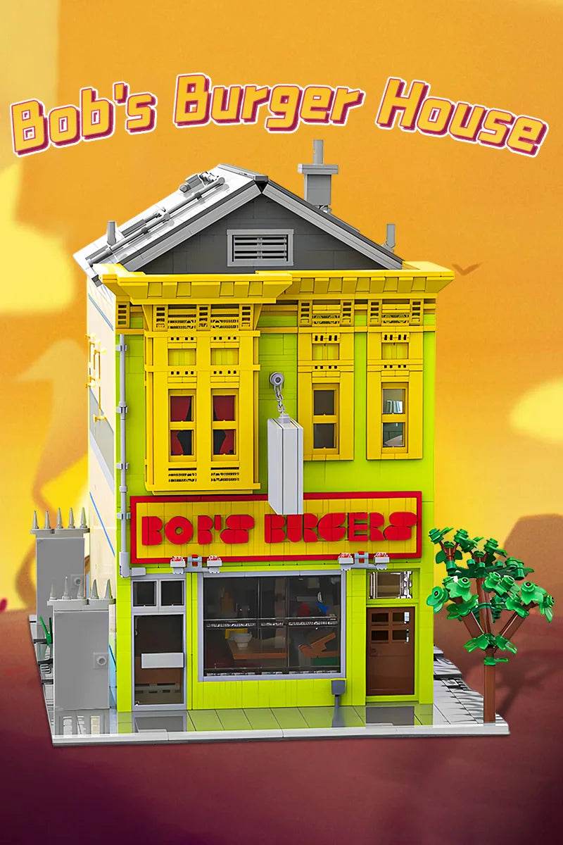 MOC Bob's Burgers House Model Building Blocks Creative Building Bricks MOC - ToylandEU
