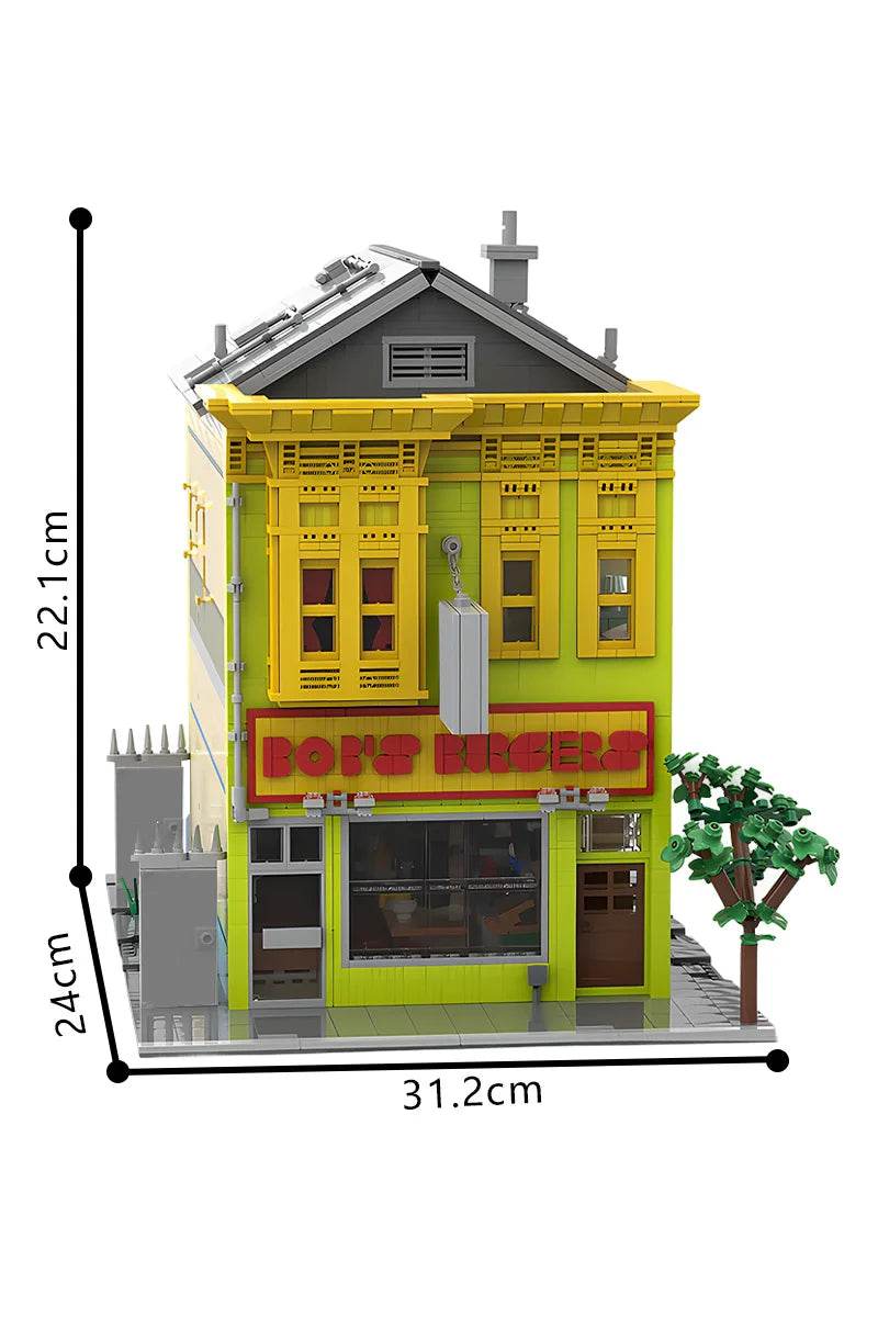 MOC Bob's Burgers House Model Building Blocks Creative Building Bricks MOC - ToylandEU