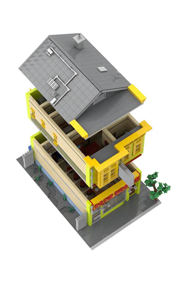 MOC Bob's Burgers House Model Building Blocks Creative Building Bricks MOC - ToylandEU