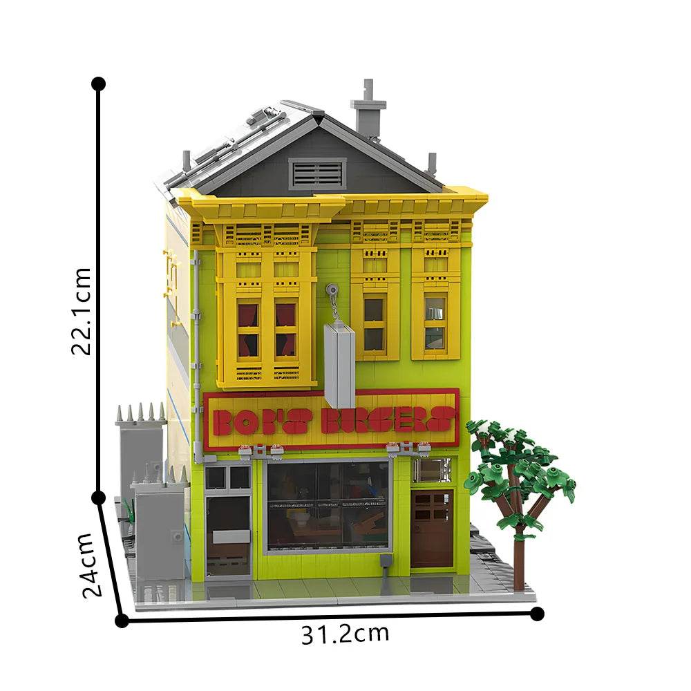 MOC Bob's Burgers House Model Building Blocks Creative Building Bricks MOC - ToylandEU