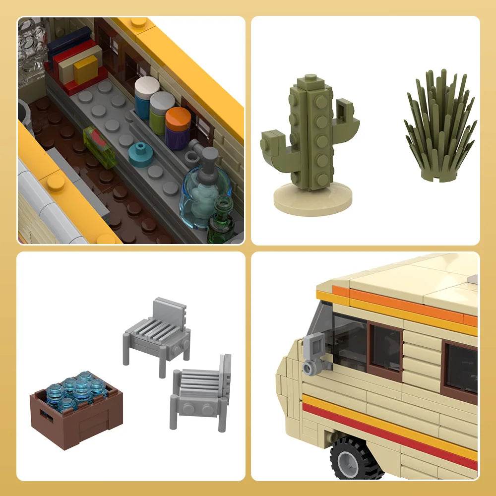MOC Breaking Bad RV Model Building Blocks Building Bricks MOC Gift Set - ToylandEU