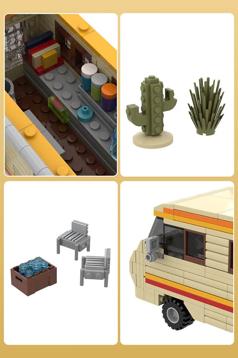 MOC Breaking Bad RV Model Building Blocks Building Bricks MOC Gift Set - ToylandEU
