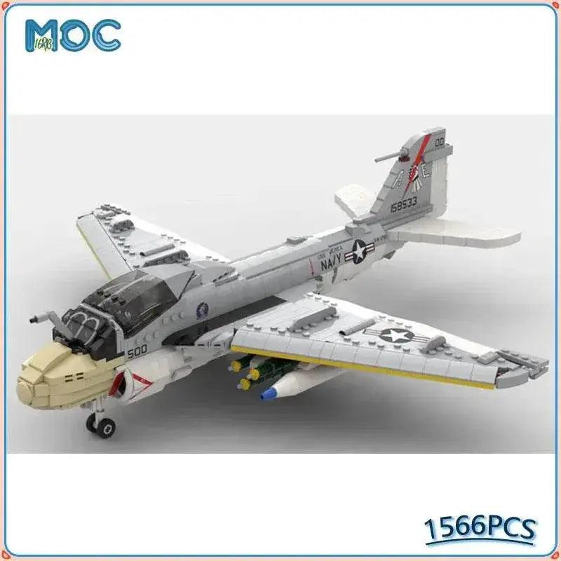  MOC Building Block Aircraft 1:35 Scale A-6E Intruder Kit Building Bricks MOC -  ToylandEU™