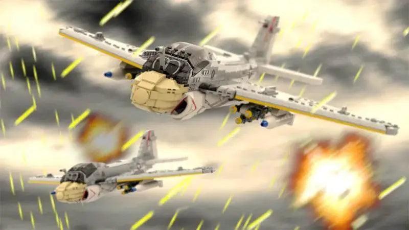  MOC Building Block Aircraft 1:35 Scale A-6E Intruder Kit Building Bricks MOC -  ToylandEU™