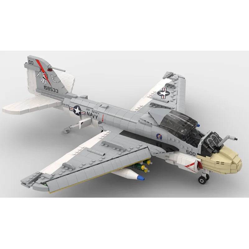 MOC Building Block Aircraft 1:35 Scale A-6E Intruder Kit Building Bricks MOC - ToylandEU