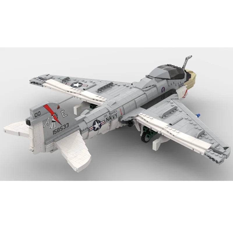 MOC Building Block Aircraft 1:35 Scale A-6E Intruder Kit Building Bricks MOC - ToylandEU
