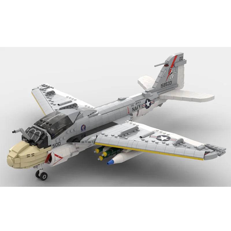 MOC Building Block Aircraft 1:35 Scale A-6E Intruder Kit Building Bricks MOC - ToylandEU