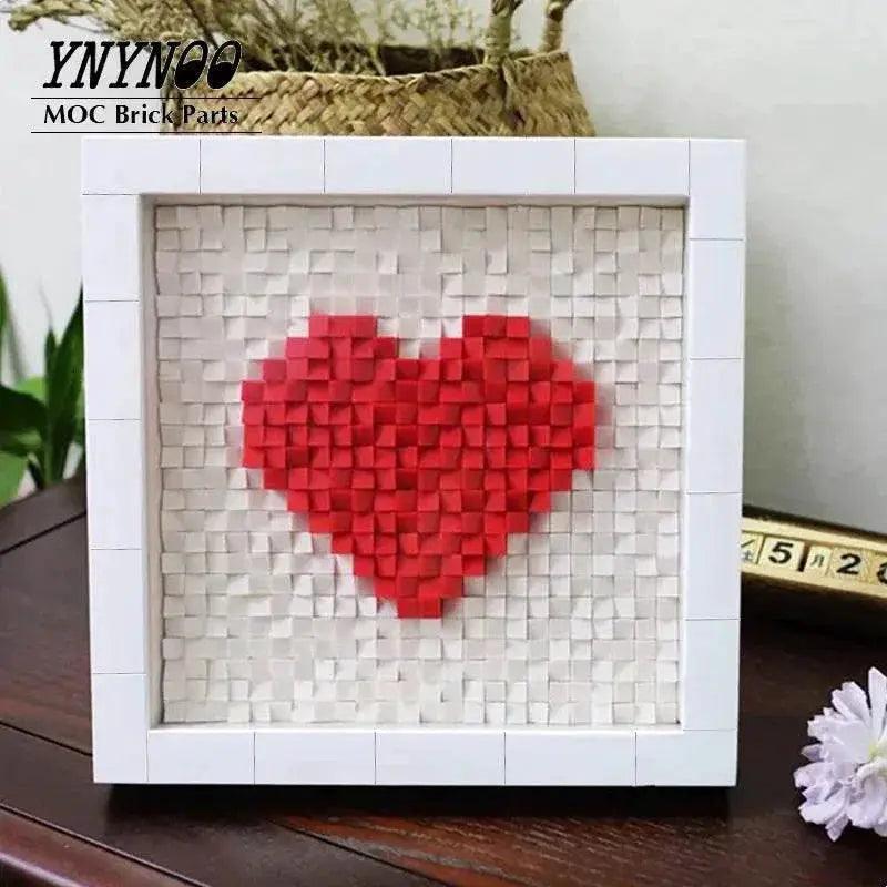  MOC 490Pcs Lot Love Heart Art MOC Building Blocks Gifts Toys Building Bricks MOC -  ToylandEU™