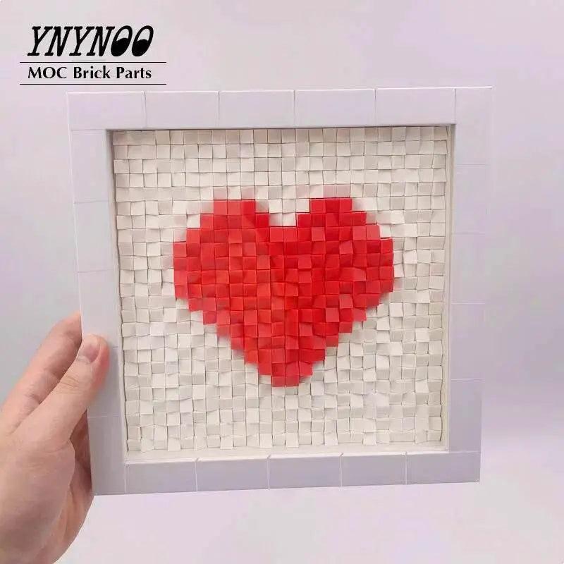  MOC 490Pcs Lot Love Heart Art MOC Building Blocks Gifts Toys Building Bricks MOC -  ToylandEU™