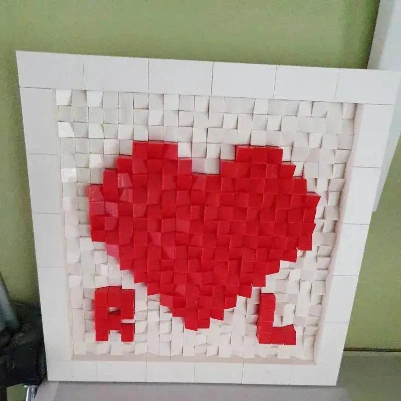  MOC 490Pcs Lot Love Heart Art MOC Building Blocks Gifts Toys Building Bricks MOC -  ToylandEU™