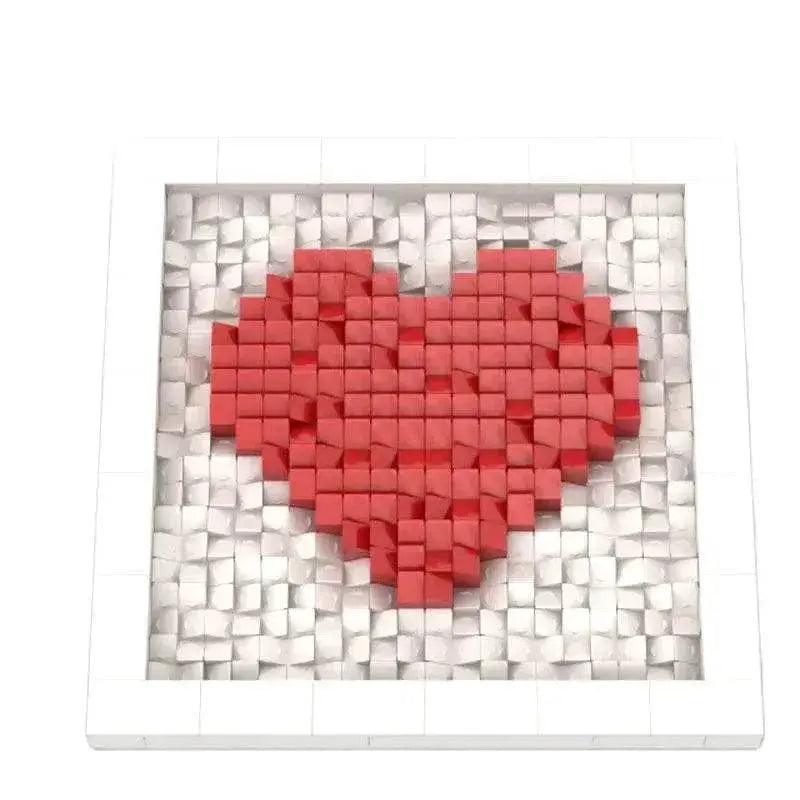  MOC 490Pcs Lot Love Heart Art MOC Building Blocks Gifts Toys Building Bricks MOC -  ToylandEU™