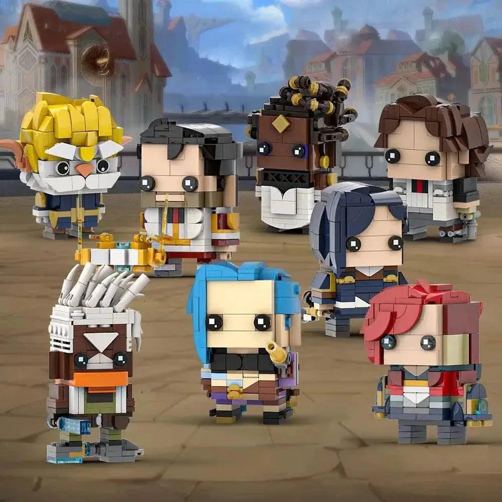  MOC Anime Arcanes Figure BrickheadZ Jayce Caitlyn Jinx Vi Gift Building Bricks MOC -  ToylandEU™