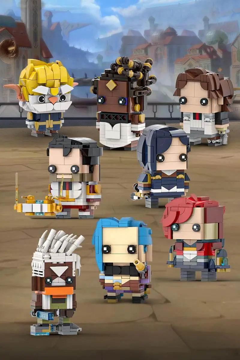  MOC Anime Arcanes Figure BrickheadZ Jayce Caitlyn Jinx Vi Gift Building Bricks MOC -  ToylandEU™