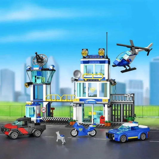  MOC City Police Station Model Building Block Building Bricks MOC Adult Gift -  ToylandEU™