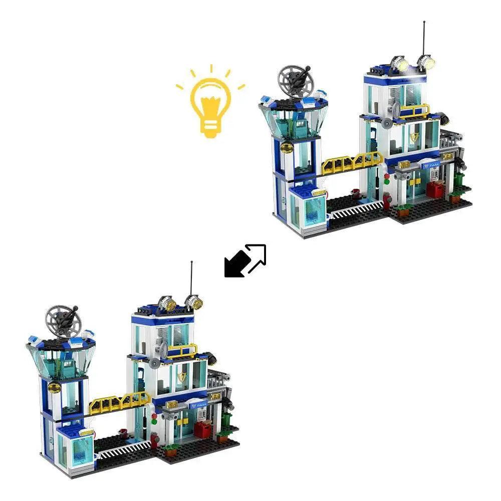  MOC City Police Station Model Building Block Building Bricks MOC Adult Gift -  ToylandEU™